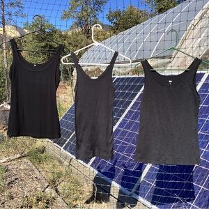 Bundle of 3 Black Tank Tops Size S Activewear Athleisure Outdoor Sportswear Bohi